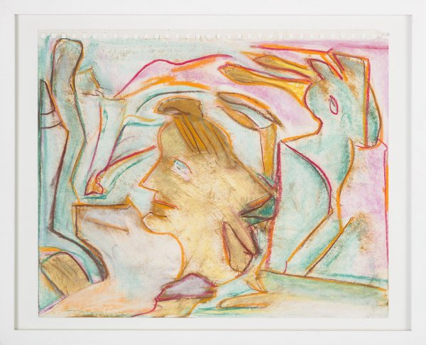 Zielgerichtetheit, 1994, Kreide auf Papier, 34,5 x 43 cm