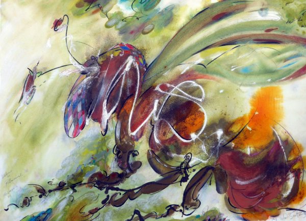 Wildbiene im Pollenrausch 