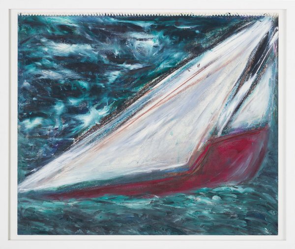 Sailing, 1995, Mischtechnik auf Papier, 47 x 55,5 cm