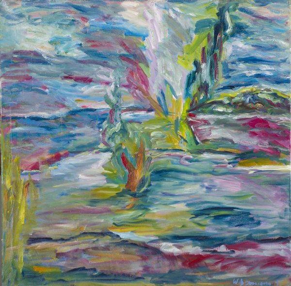 Gerard Drive Horizon, 1999, Öl auf Leinwand, 125 x 125 cm