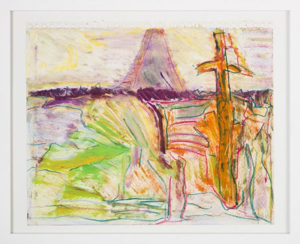 Yukatan I, 1994,Kreide auf Papier, 35,5 x 43 cm